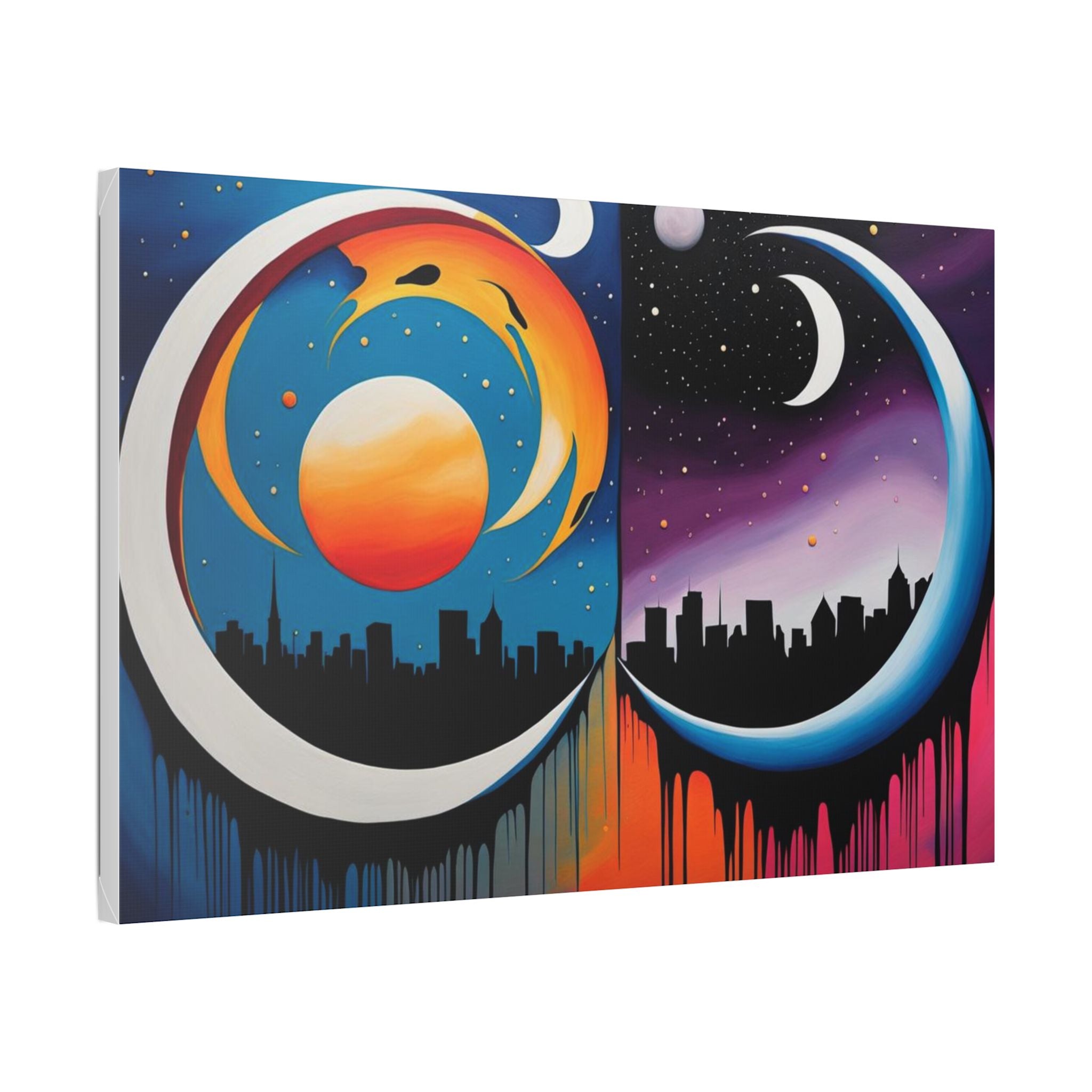 Dual Crescents Classic Stretched Canvas