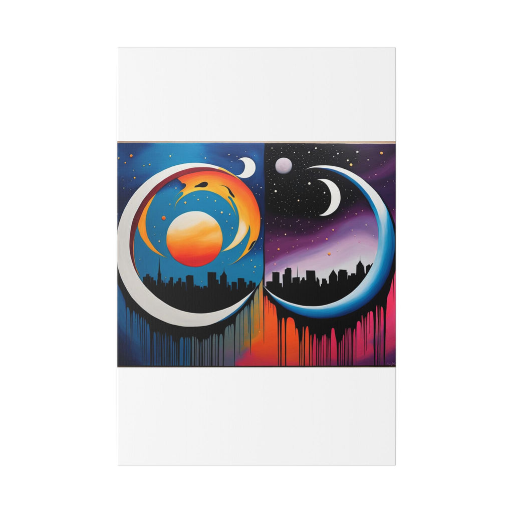 Dual Crescents Classic Stretched Canvas