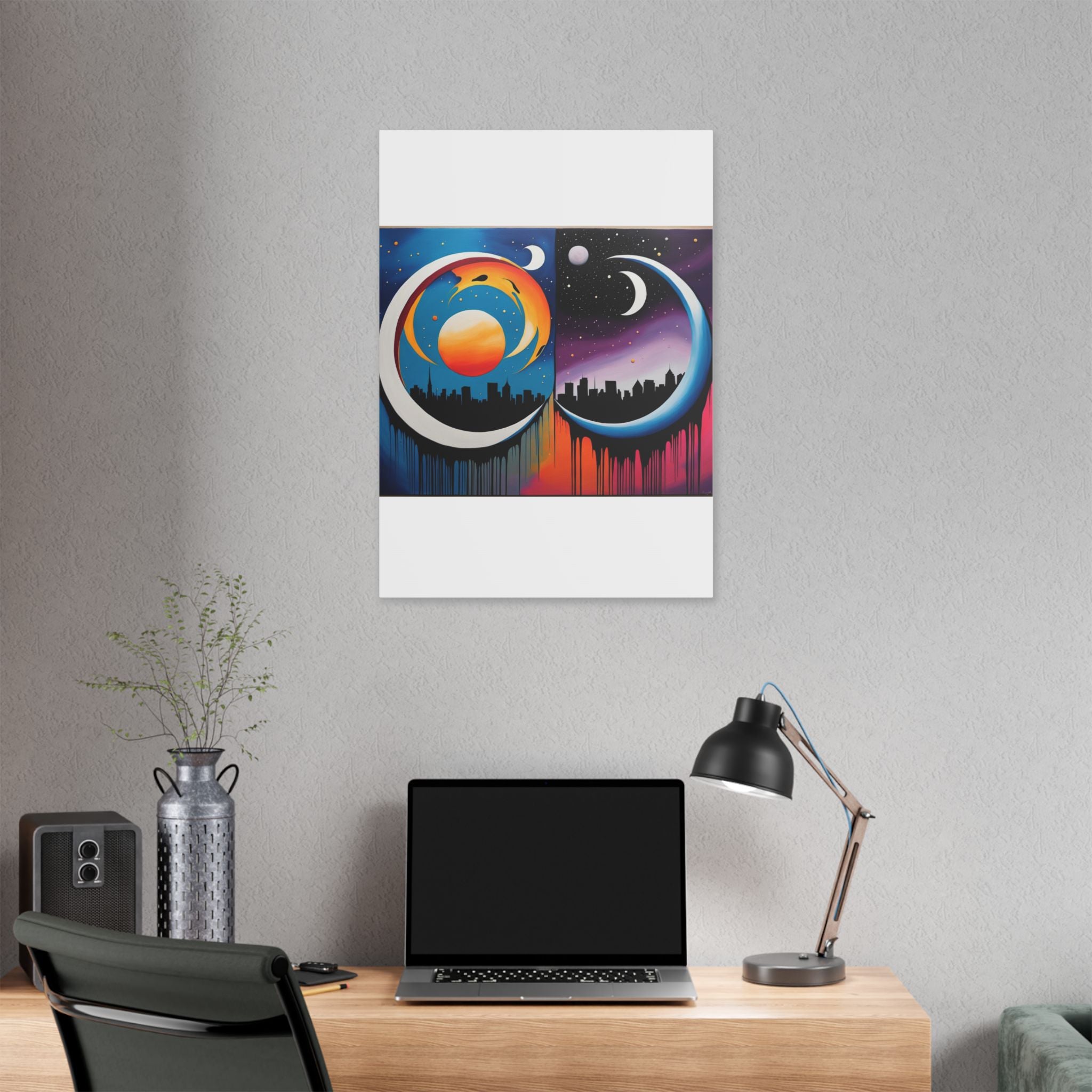 Dual Crescents Classic Stretched Canvas