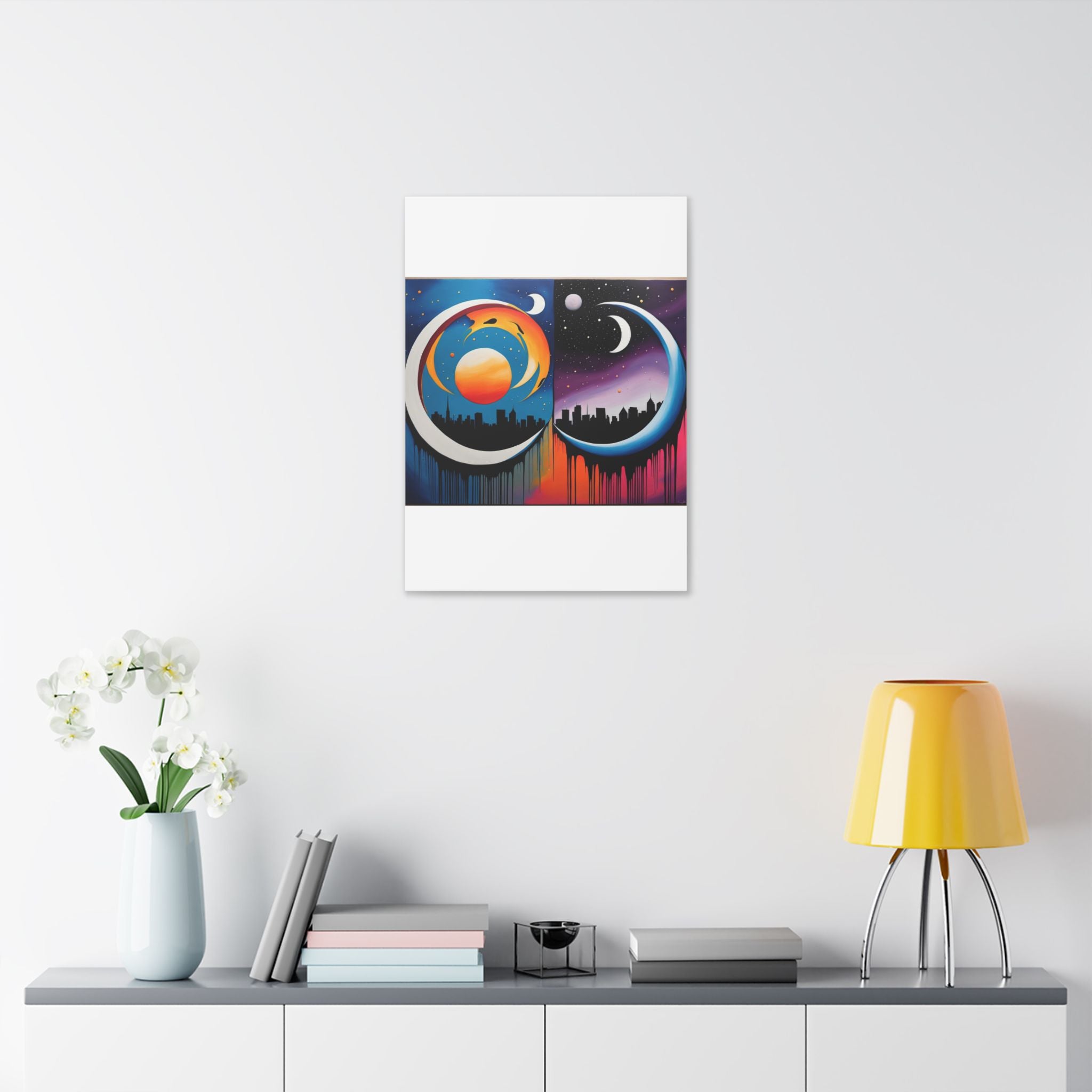 Dual Crescents Classic Stretched Canvas
