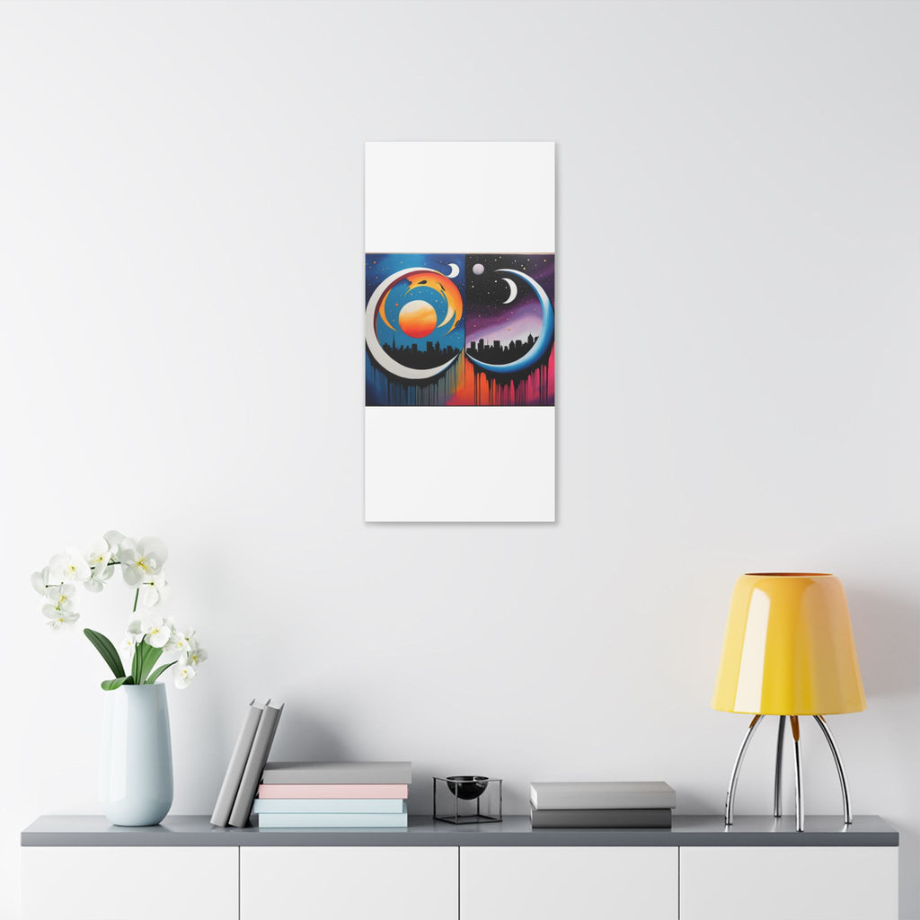 Dual Crescents Classic Stretched Canvas