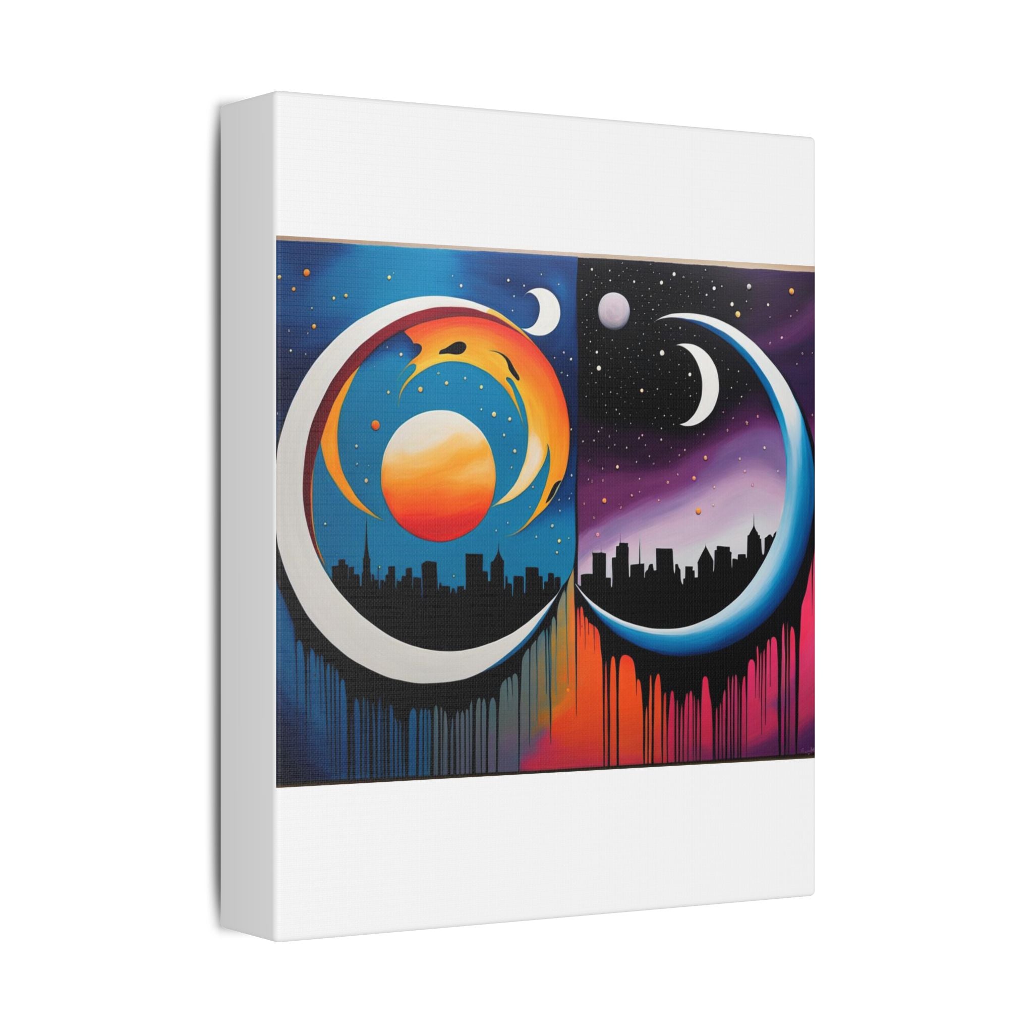 Dual Crescents Classic Stretched Canvas