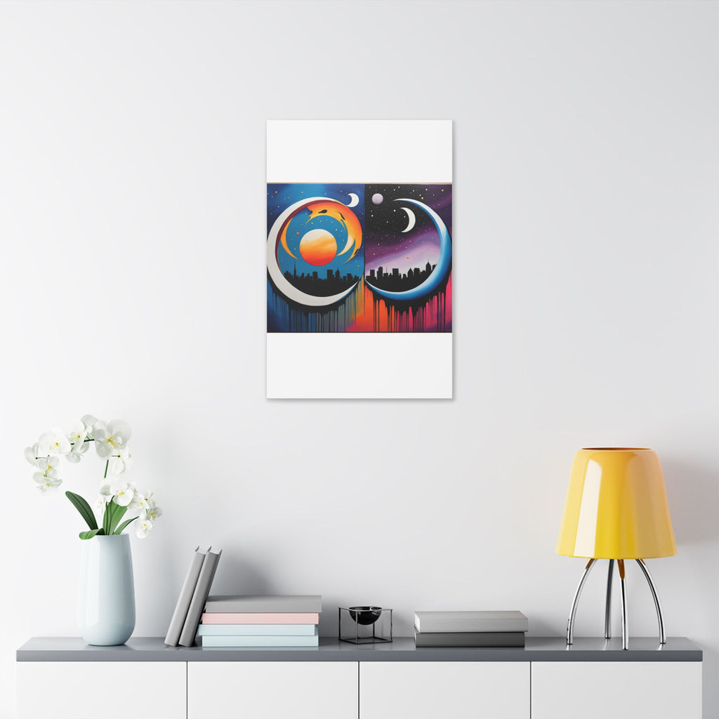 Dual Crescents Classic Stretched Canvas