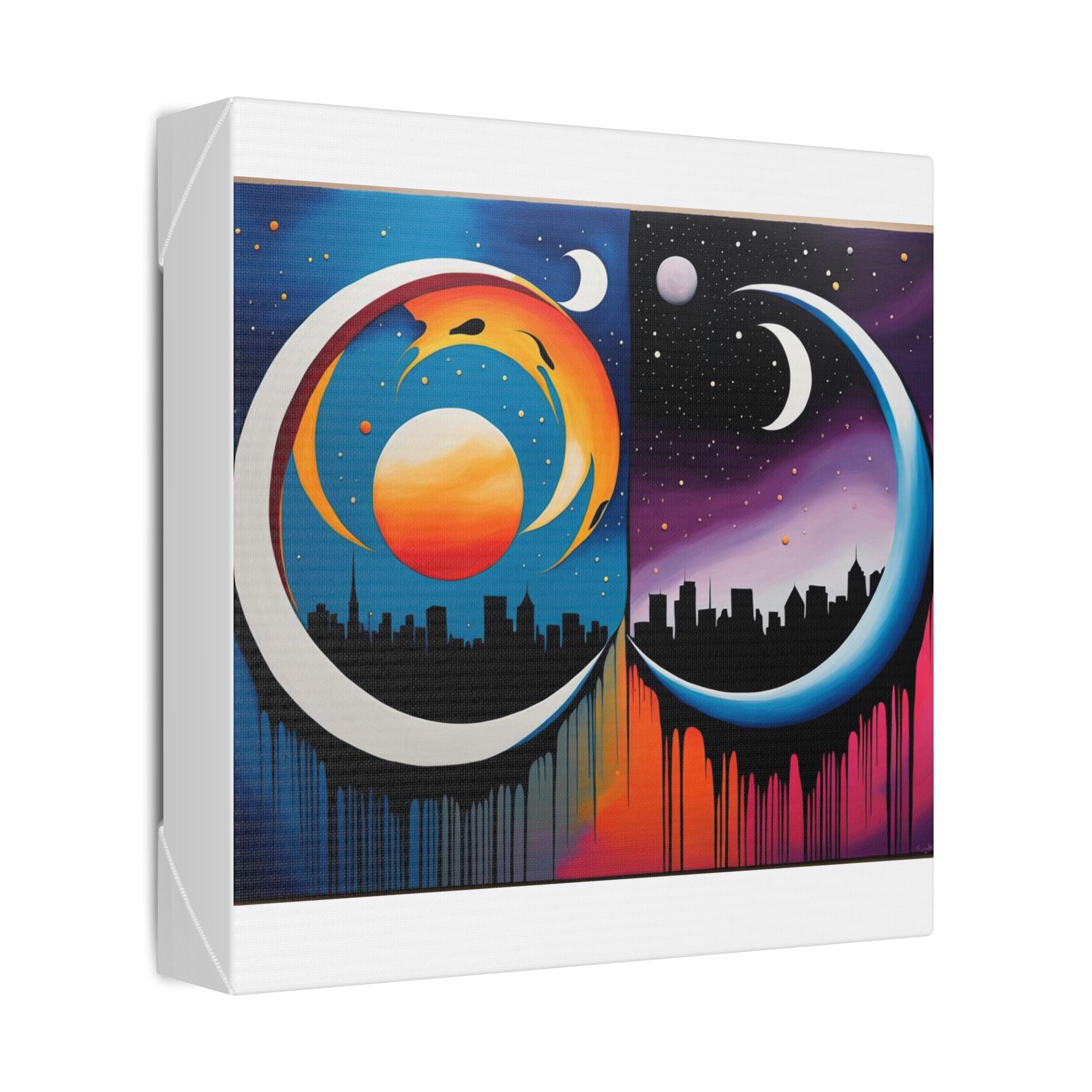 Dual Crescents Classic Stretched Canvas