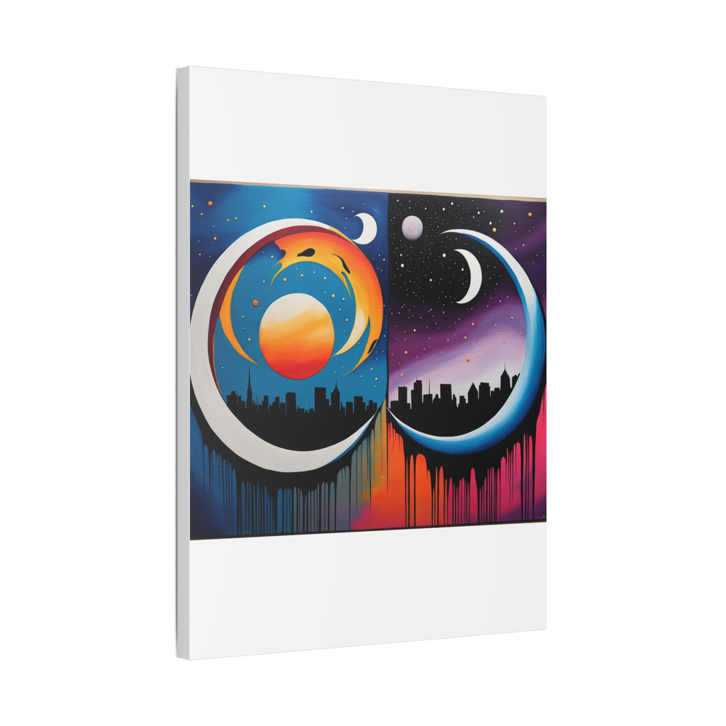Dual Crescents Classic Stretched Canvas