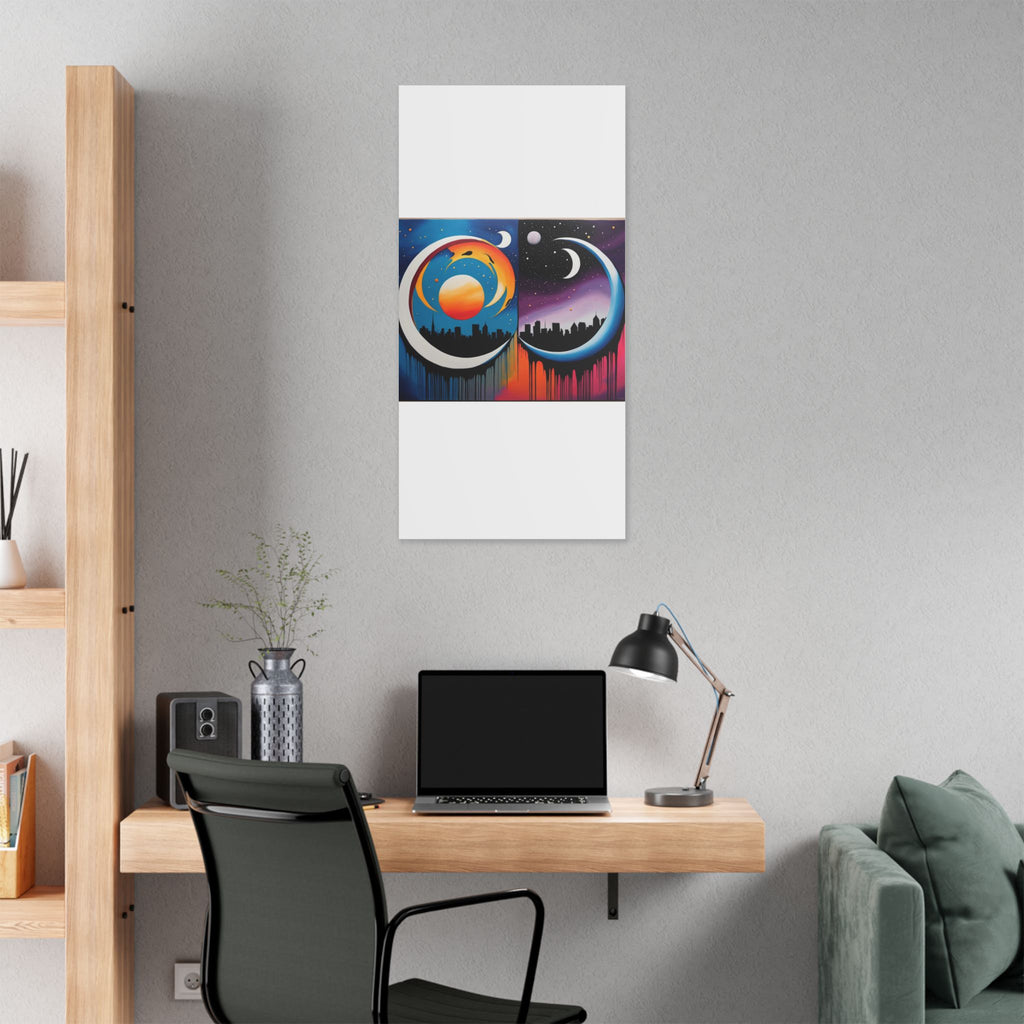 Dual Crescents Classic Stretched Canvas